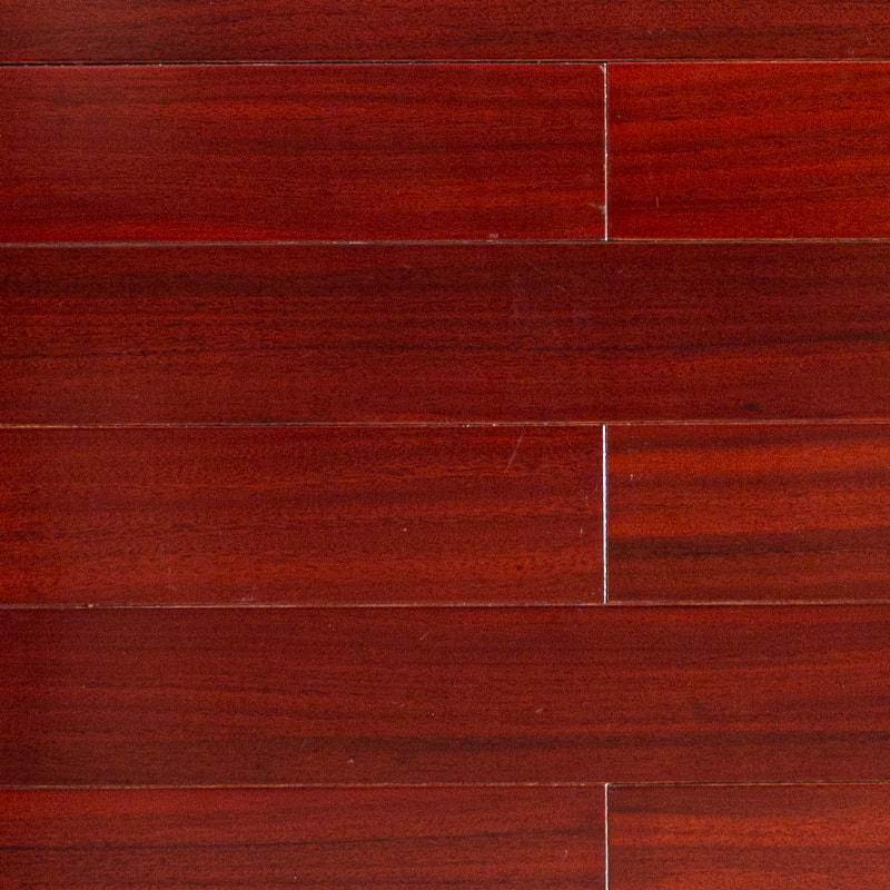 Pisos de madeira maciça Padauk vermelho escuro marrom