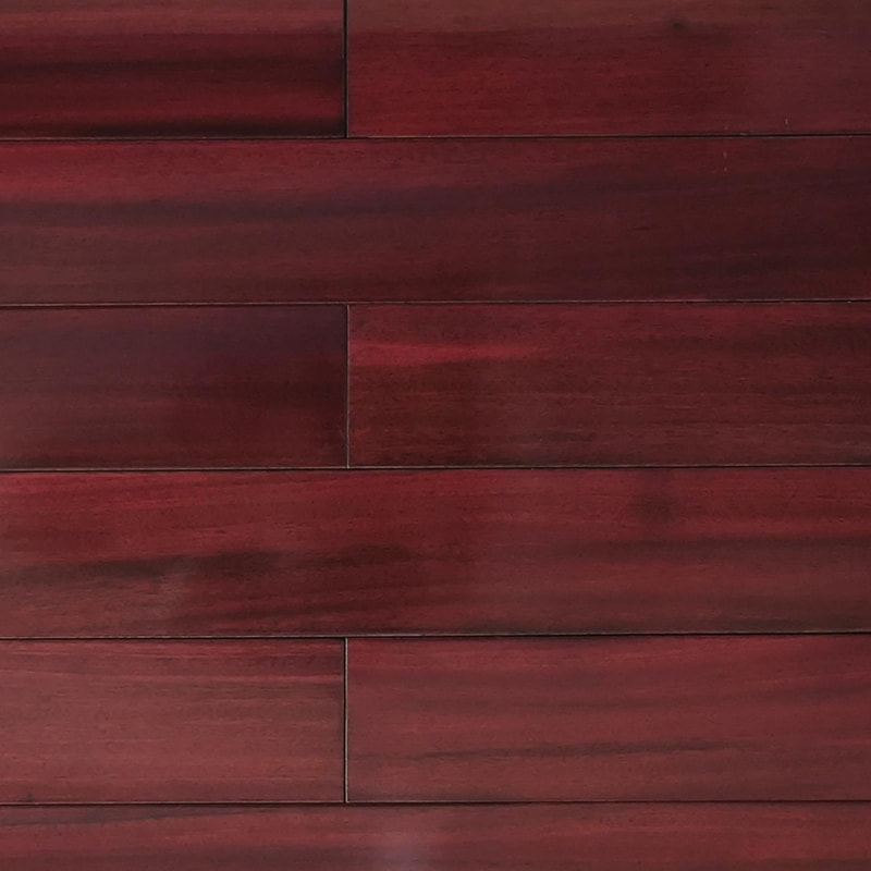 Pisos de madeira maciça Padauk vermelho escuro marrom fosco