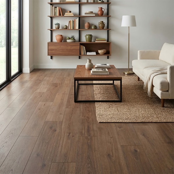 Pisos laminados comerciais de 12 mm: uma escolha equilibrada para interiores residenciais modernos e comerciais leves
