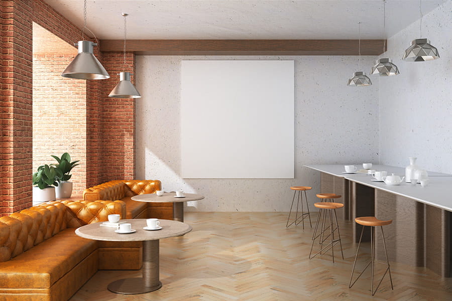 Projetos de pisos de cafés